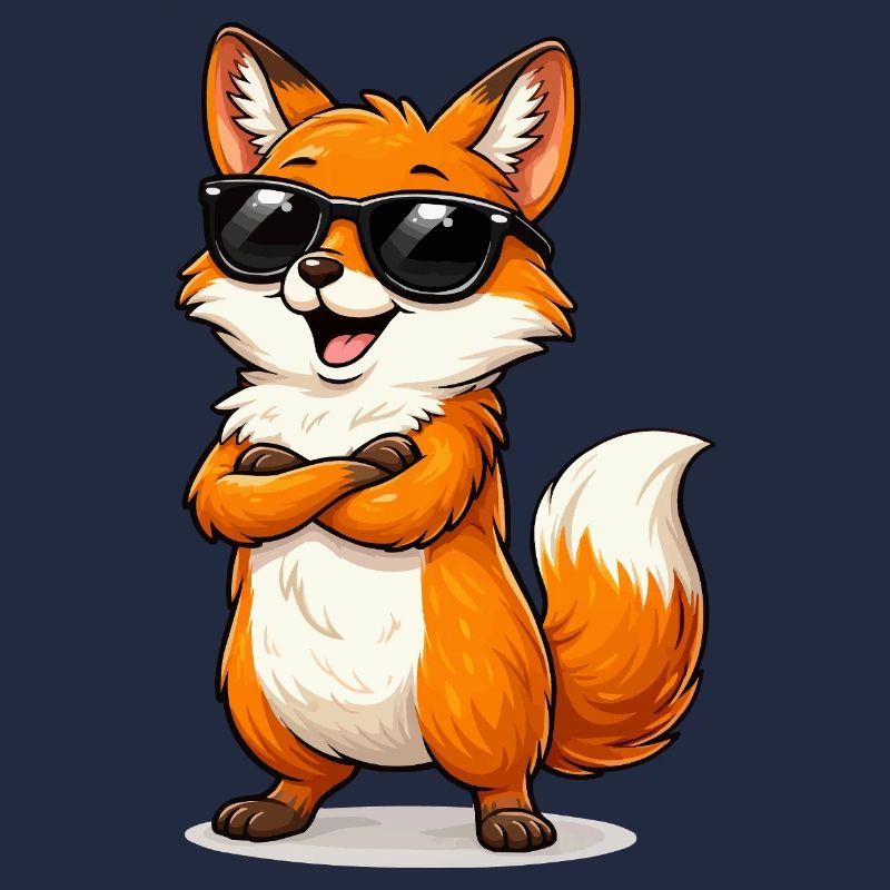 Cool fox with sunglasses