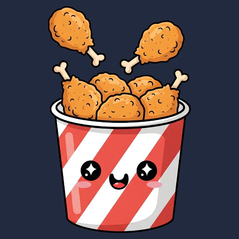 Kawaii-Brathähnchen-Eimer