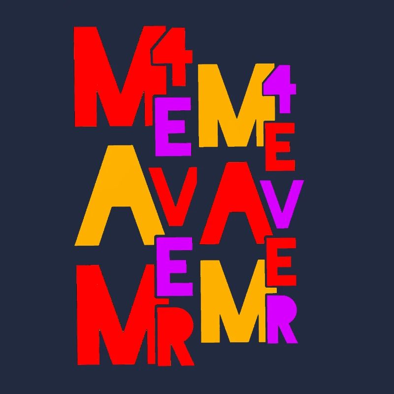 Bunte MEME-Typografie-Collage
