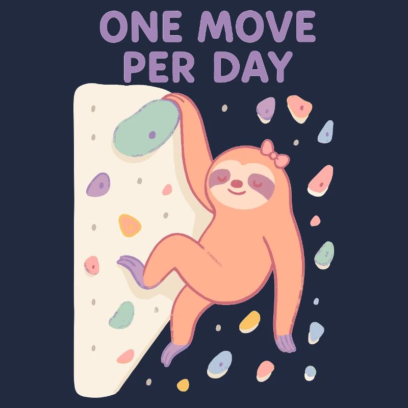 Faultier Bouldern: One Move Per Day Design