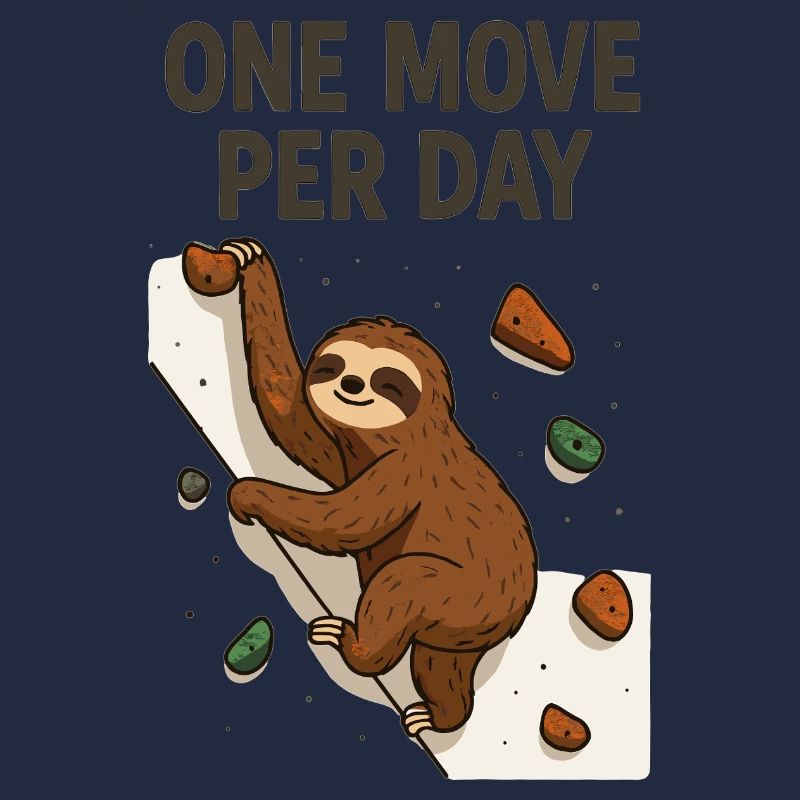 Faultier Bouldern: One Move Per Day Design