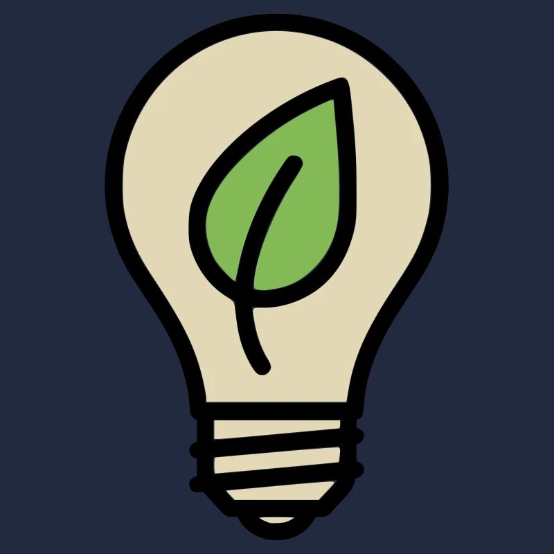 Light Bulb Leaf Eco Idea