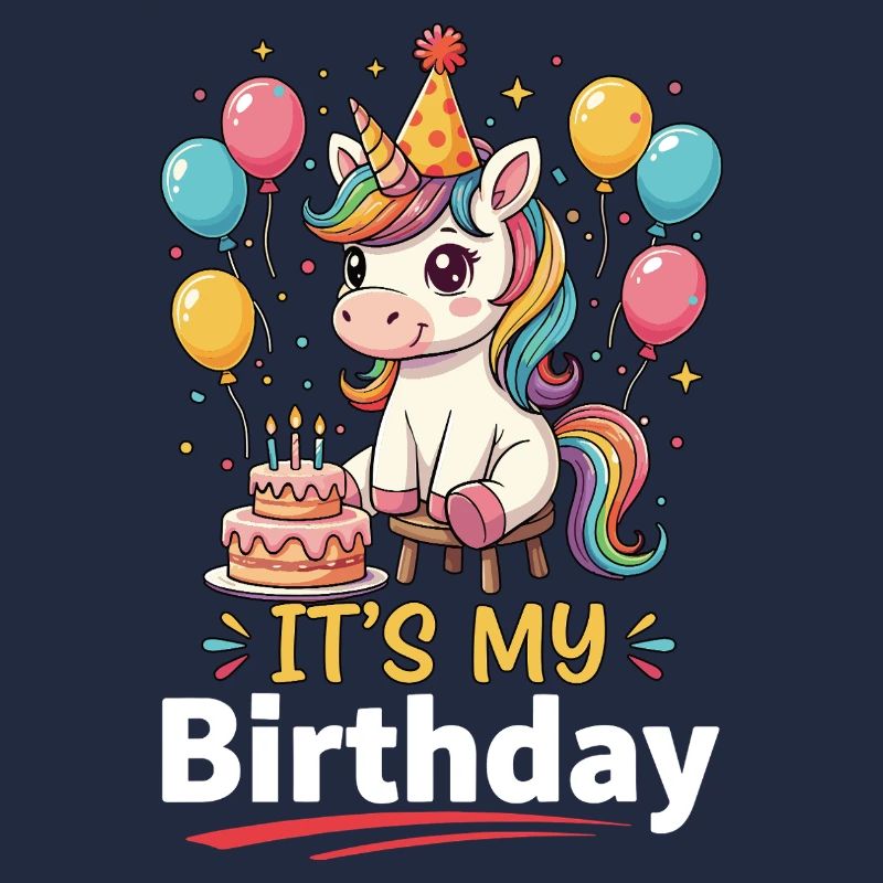 Licorne mignonne, c’est mon anniversaire