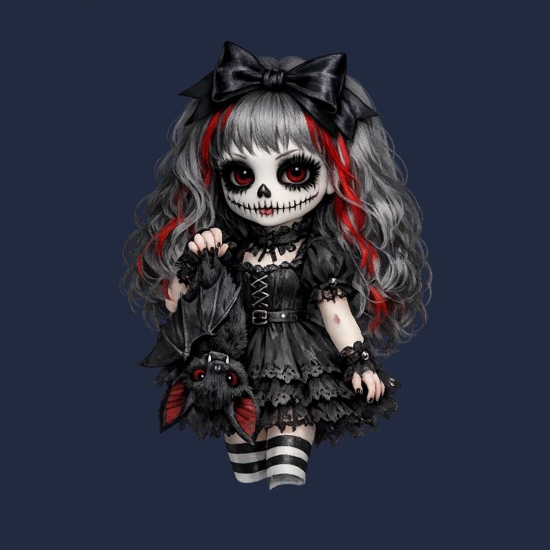 Gothic Zuckerschädel Puppe