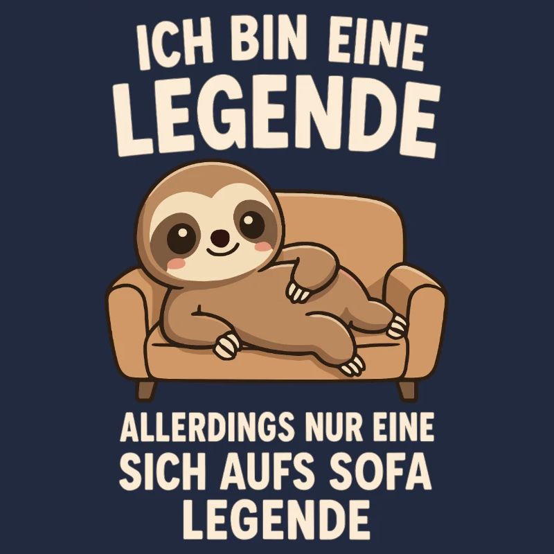 Faultier Sofa Legende Lustiger Spruch