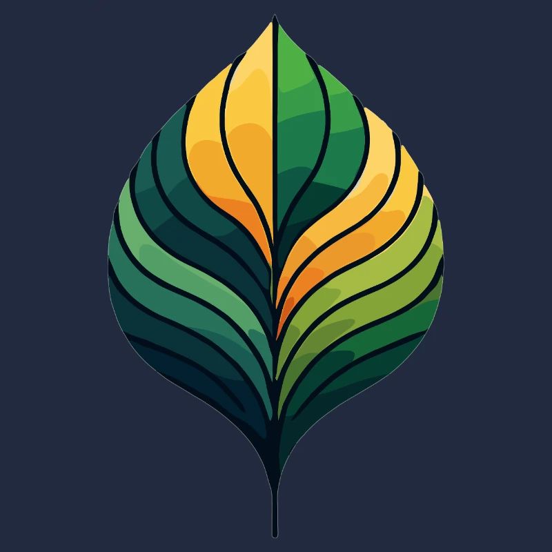 Leaf-shaped colour spiral