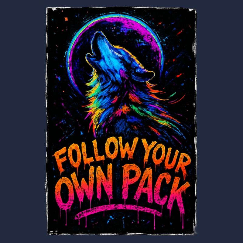 Alpha Wolf Multicolor Design Follow Your Own Pack