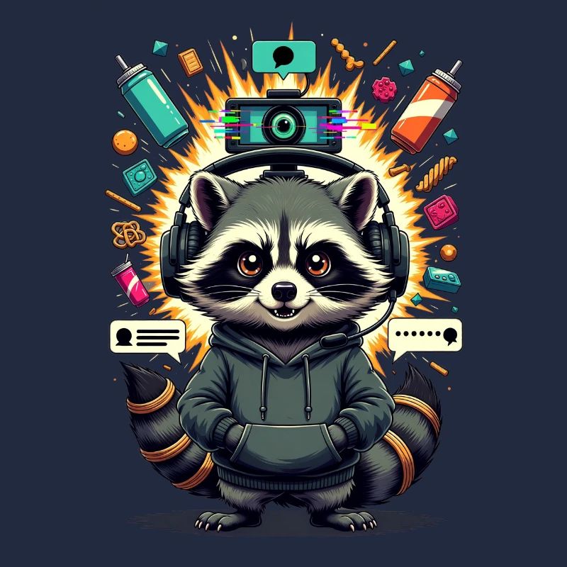 Waschbär Streamer 