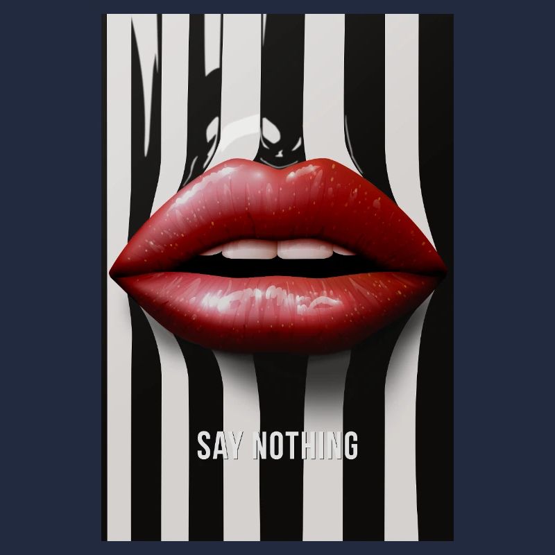 Say Nothing Lippen Statement Design