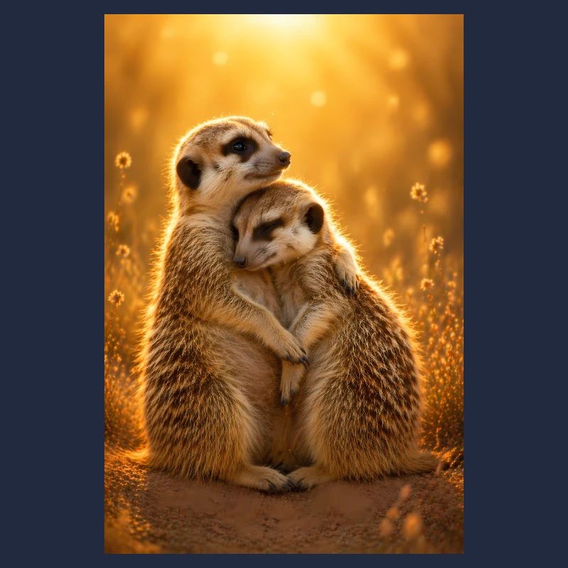 Erdmännchen Umarmung