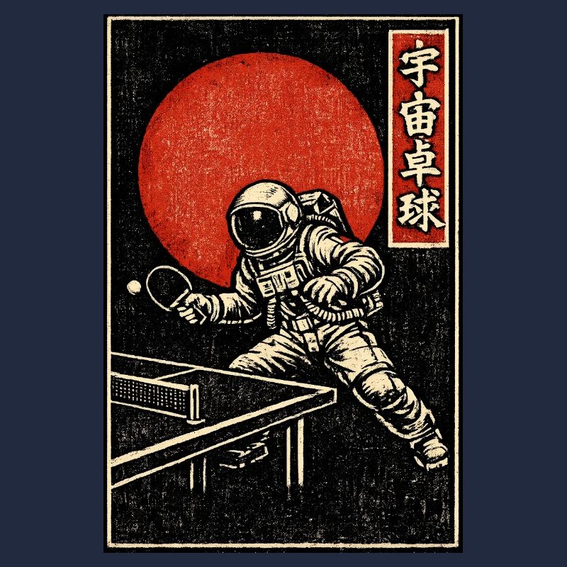 Astronaute Ping-Pong Rouge