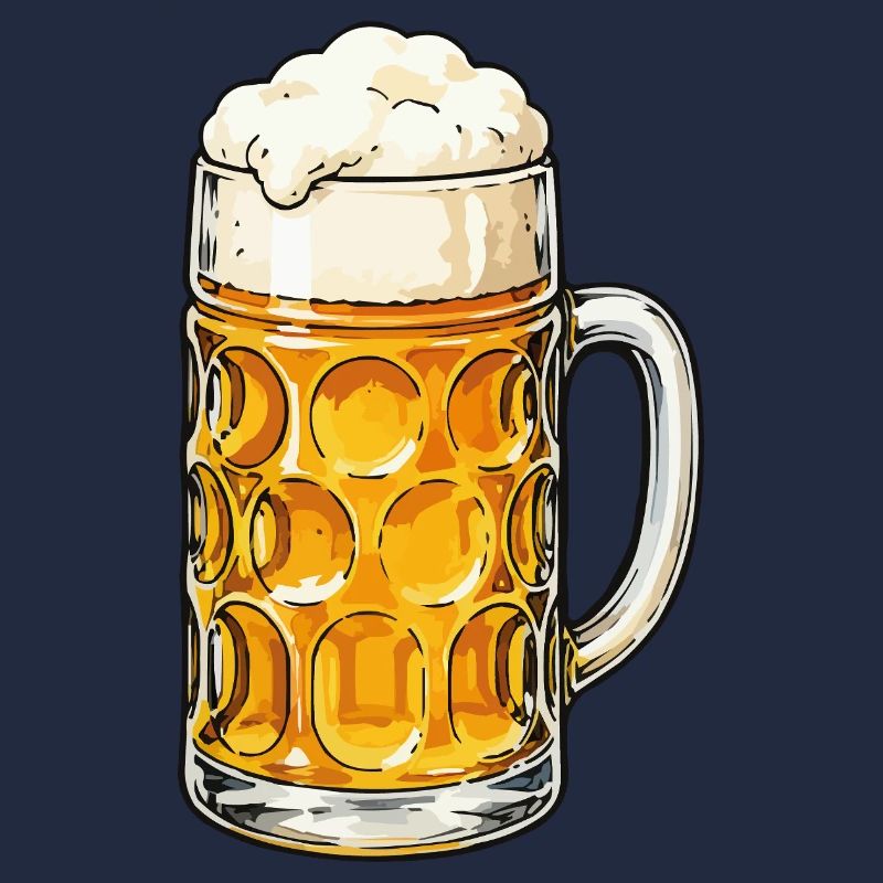 Beer mug with foam