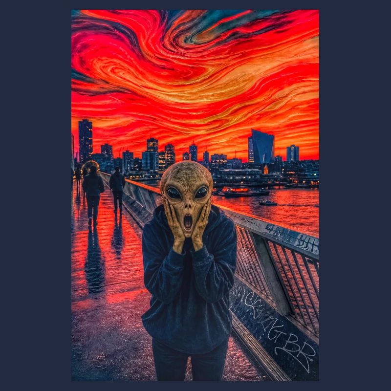 Red Sky Alien on Promenade