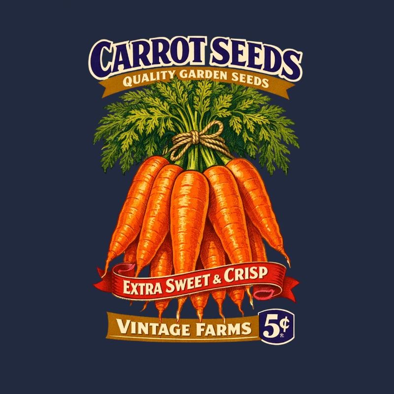 Vintage Carrot Seed Label