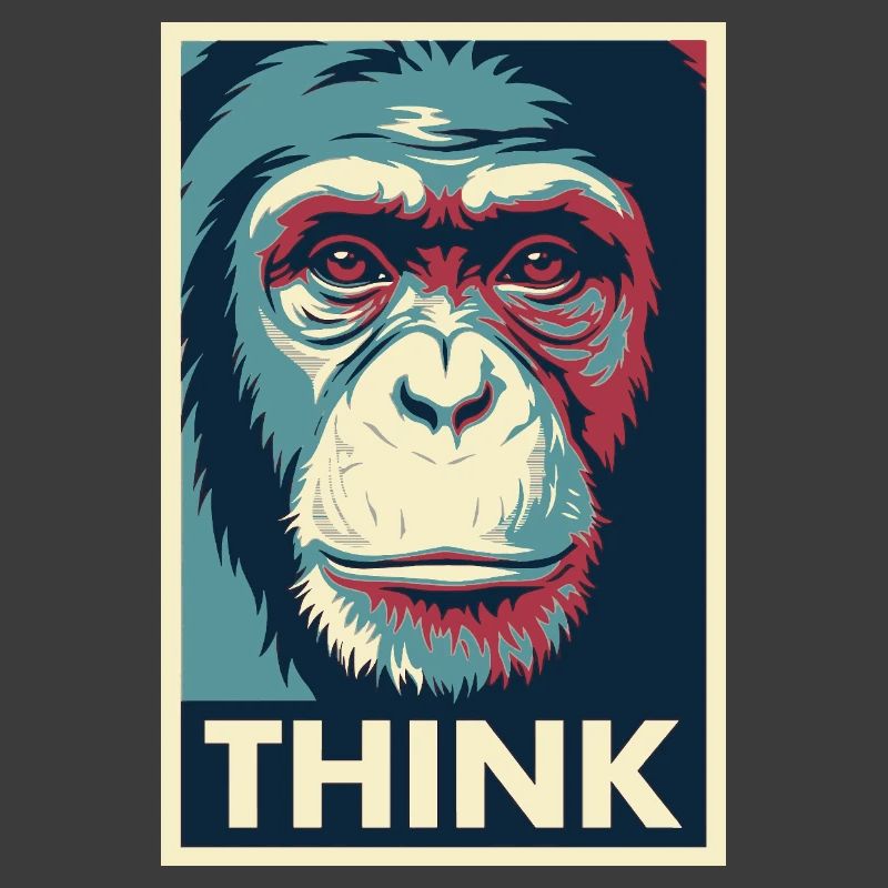 Affiche pop art Monkey Thinking