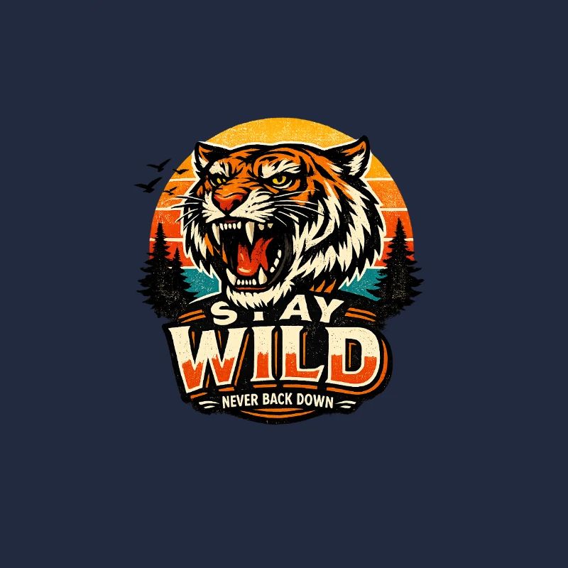 Stay Wild Tiger Sunset