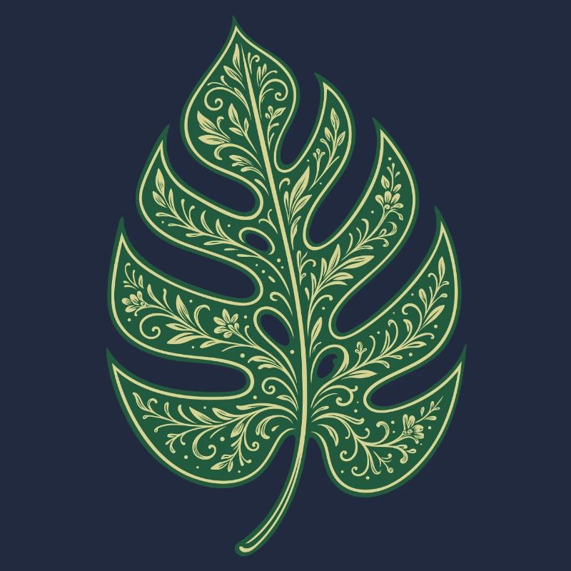 Monstera Leaf – Floral Boho Nature Motif