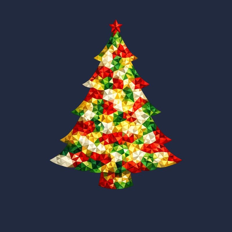 Christmas Tree Crystal . 1 . AI generated
