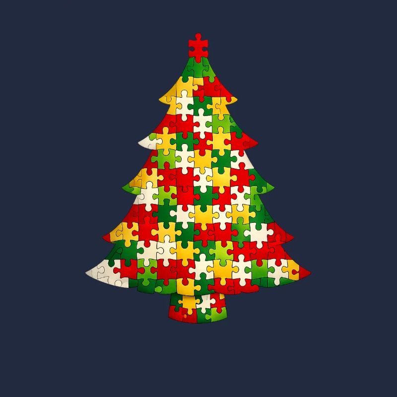 Christmas Tree Puzzle . AI generated
