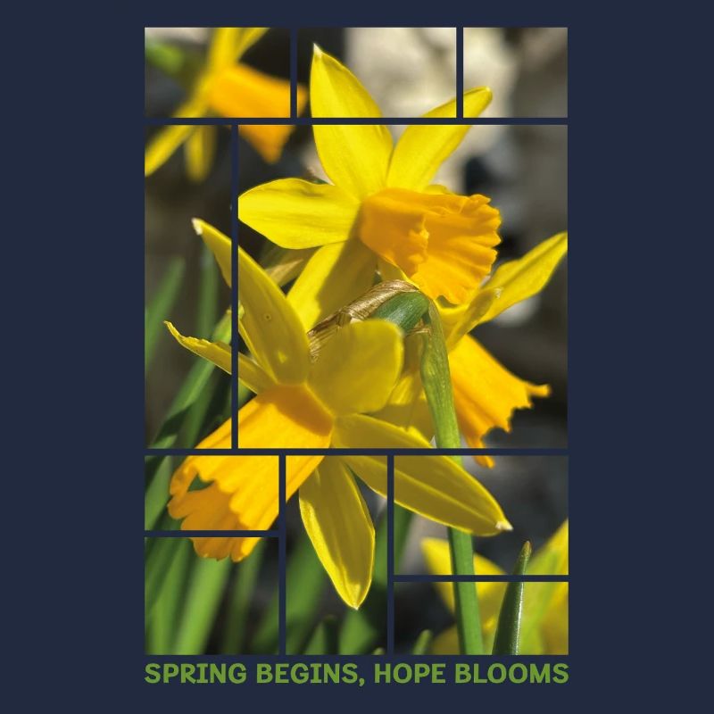 Le printemps commence, l’espoir fleurit – Daffodil Spring Desig