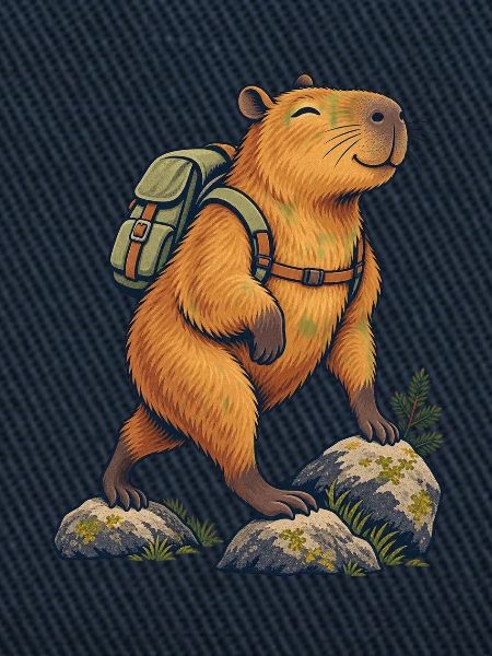 Capybara in Autumn Leaves
