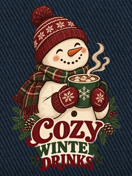 Cozy Winter Drinks Schneemann
