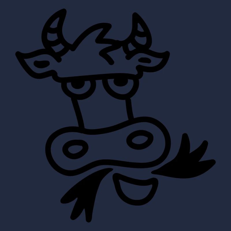 chewing cow - line