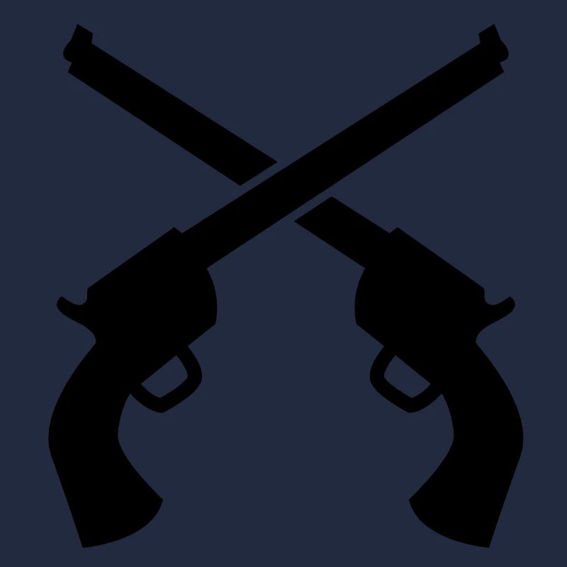 gunslinger guns crossed plain