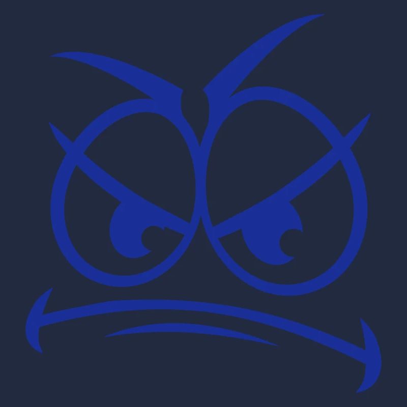 Evil wicked angry cartoon face