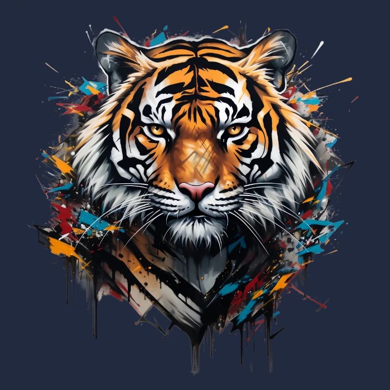 Mighty Tiger. Graffiti-style strength.