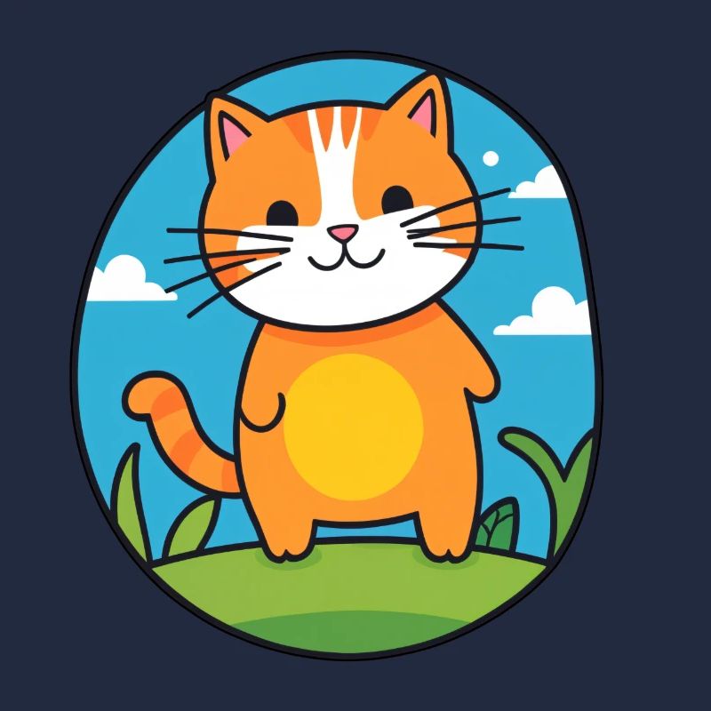 Chat dans le style bande dessinée