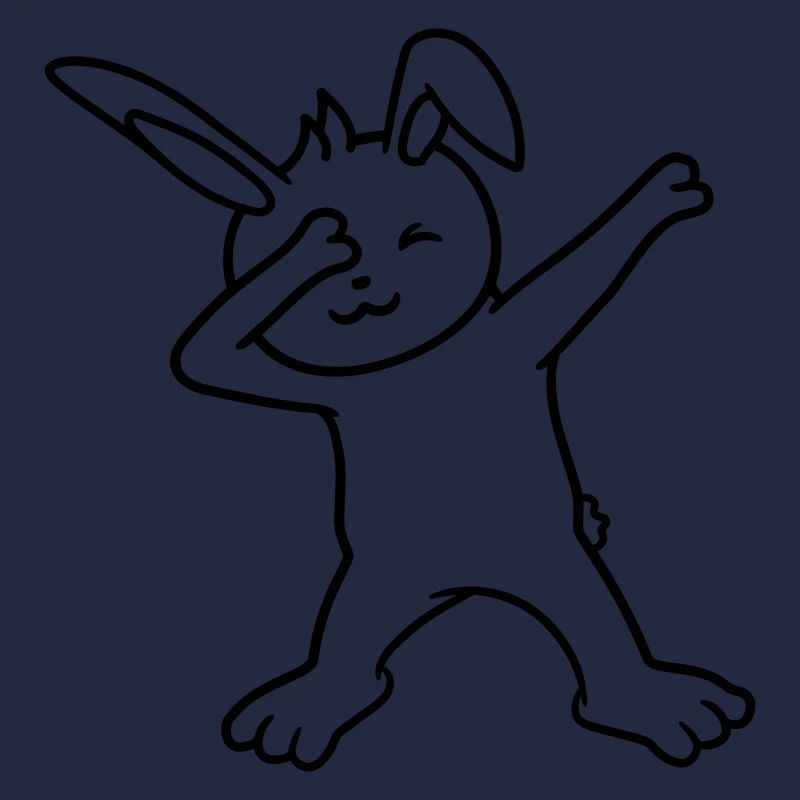 Bunny Dabbing Dab Dance Pose Dancing Party Celebrate