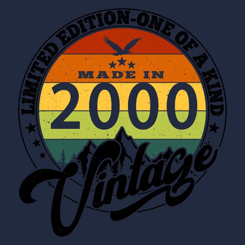 2000 Anniversary Born In 2000 Vintage Retro. Editio