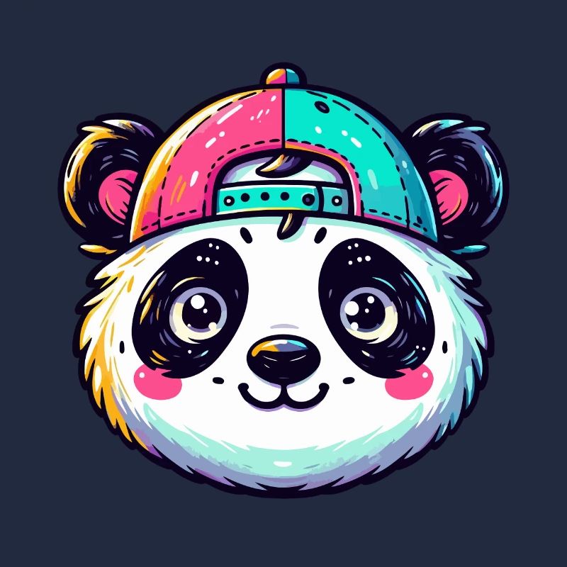 Kleiner Panda Kopf mit Mütze