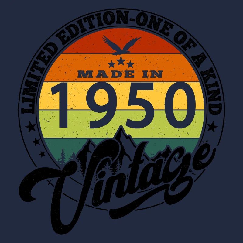 1950 Anniversaire Né en 1950 vintage Rétro. Editio