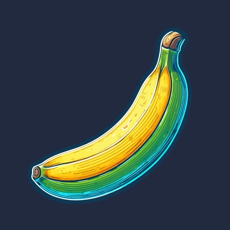 Kontrastierende Banane
