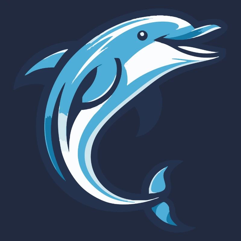 Dolphin blue wave