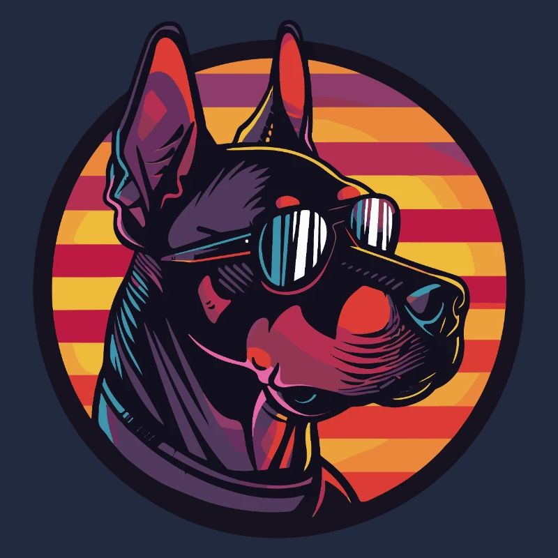 Dobermann Hund Cool Comic