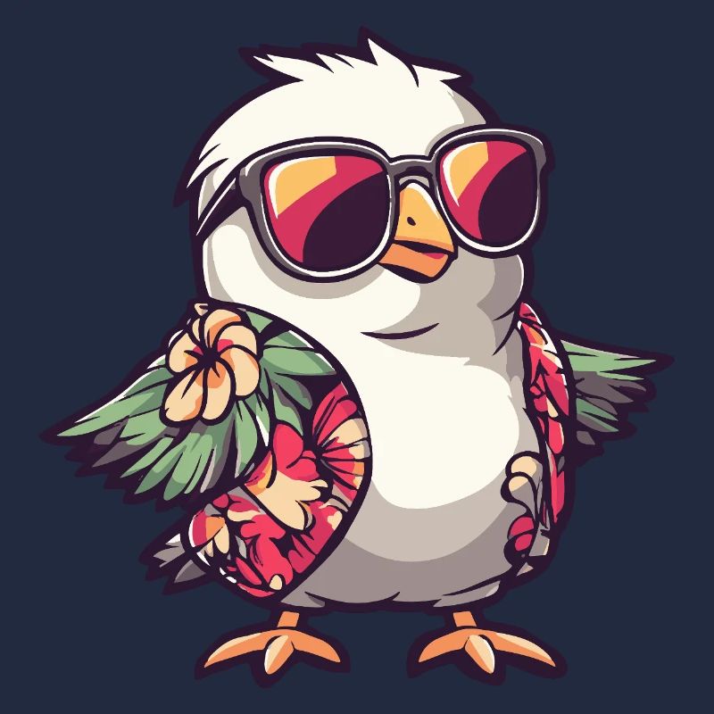 Taube Vogel Comic Urlaub