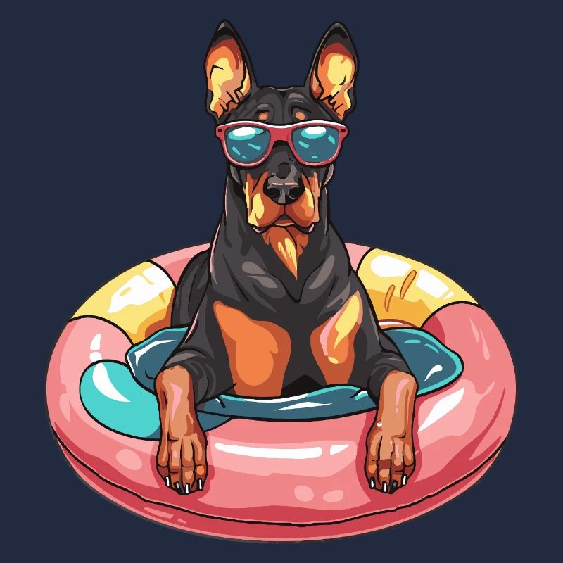 Dobermann Hund Comic Cool