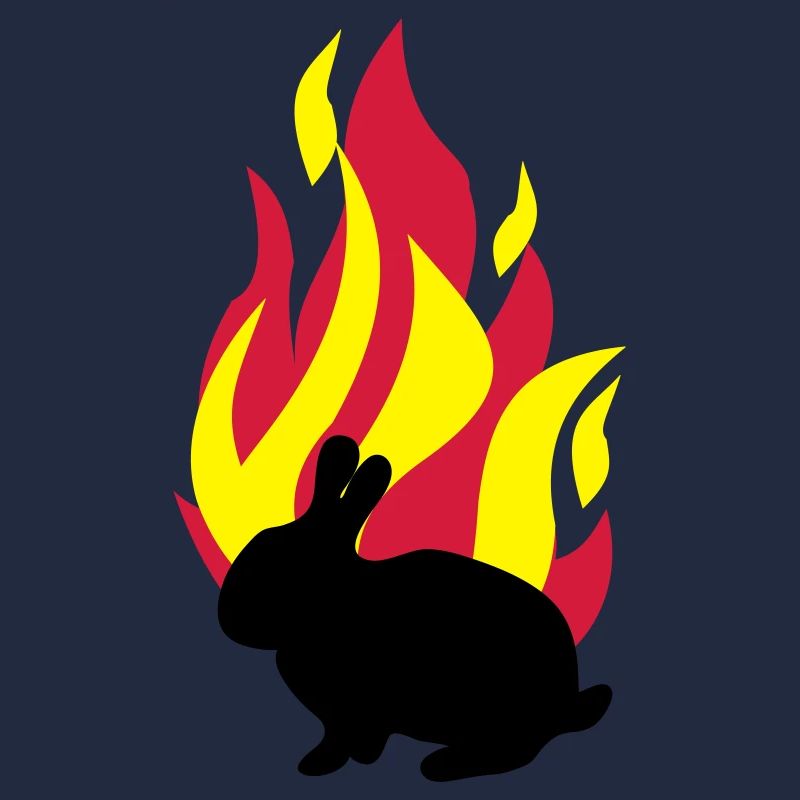 Hase mit Feuer