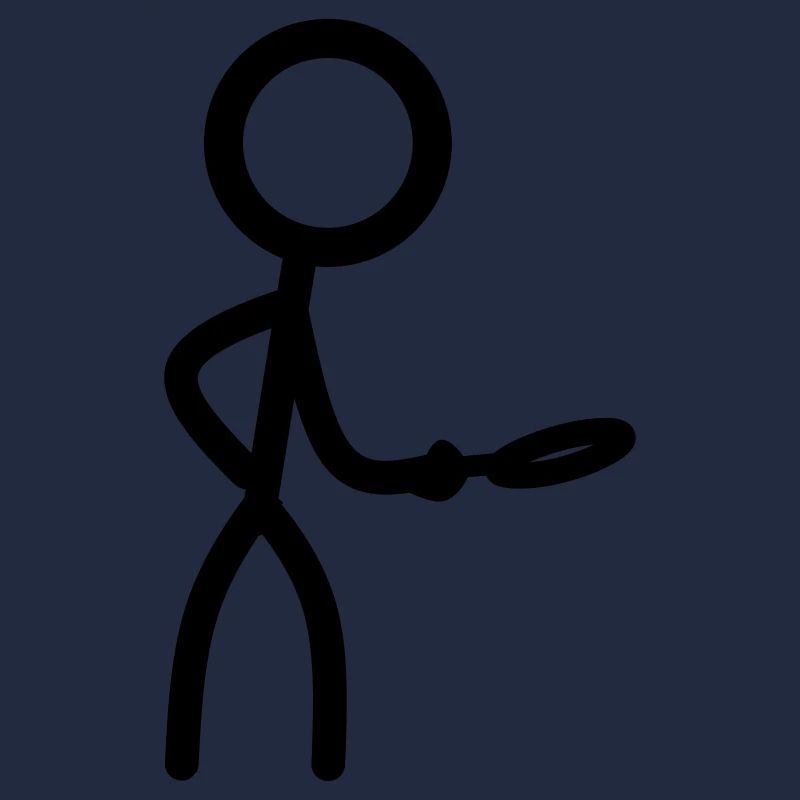 Stickman mit Lupe