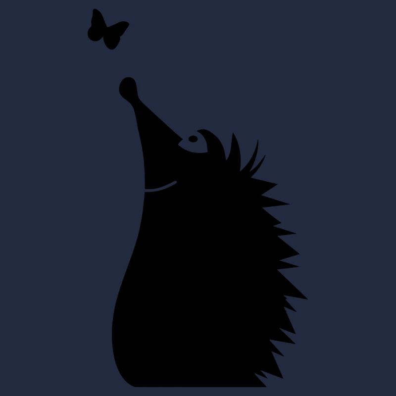 Un hérisson en regardant un papillon