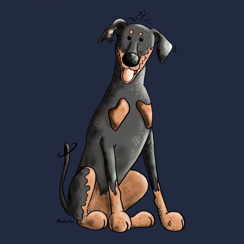 Drolliger Dobermann