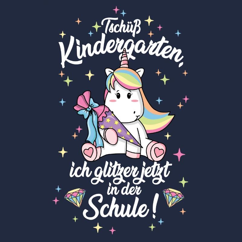 Tschüss Kindergarten Einhorn Einschulung