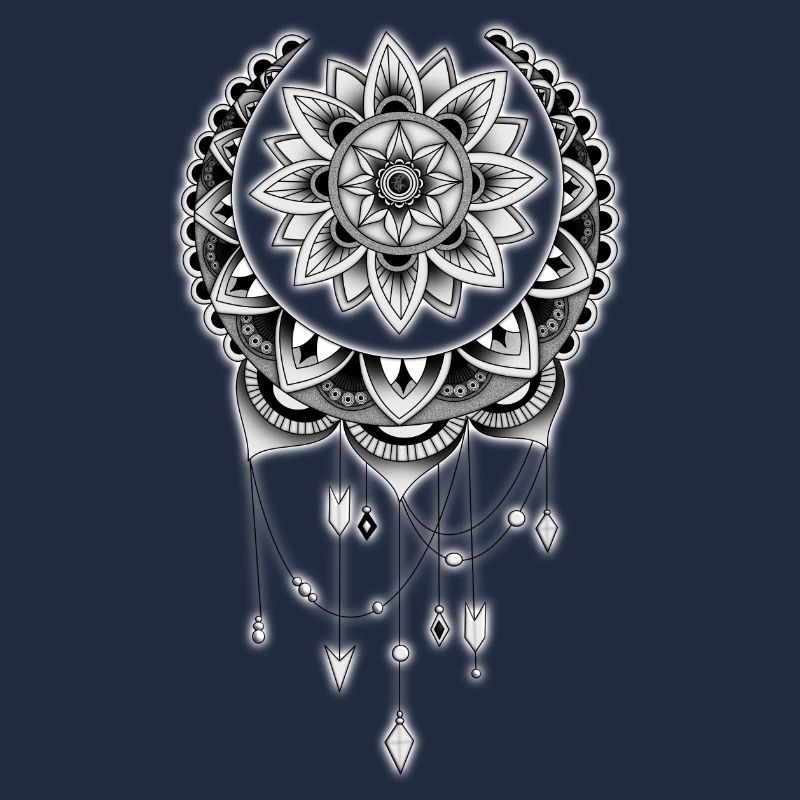 Mandala Dreamcatcher Noir et Blanc