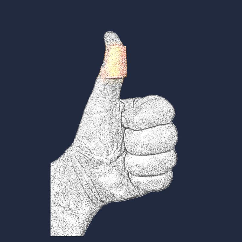 Hand mit Pflaster
