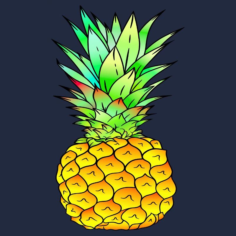 Ananas farbenfroh