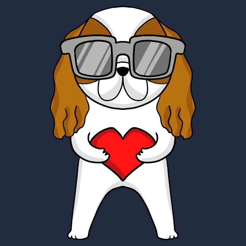 Cavalier King Charles Spaniel mit Sonnenbrille