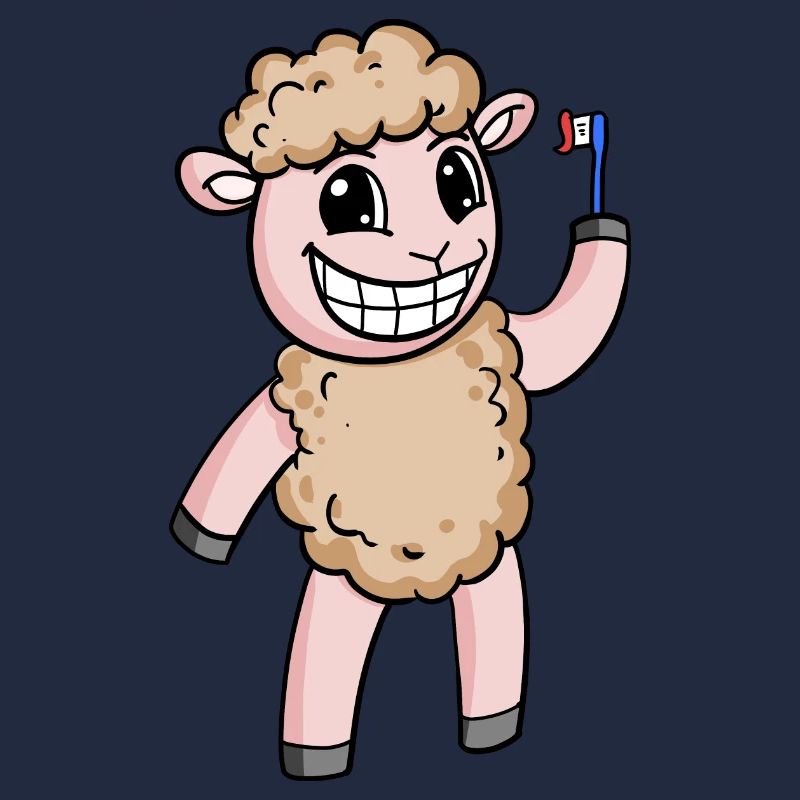 Moutons avec brosse à dents
